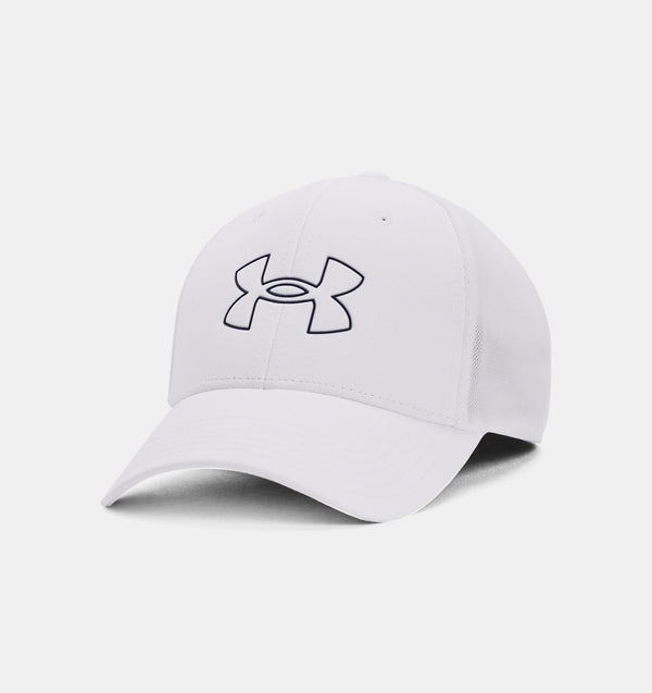 UNDER ARMOUR ISO-CHILL DRIVER MESH ADJUSTABLE CAP WHITE