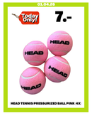 HEAD TENNIS PRESSURIZED BALL PINK (4X)