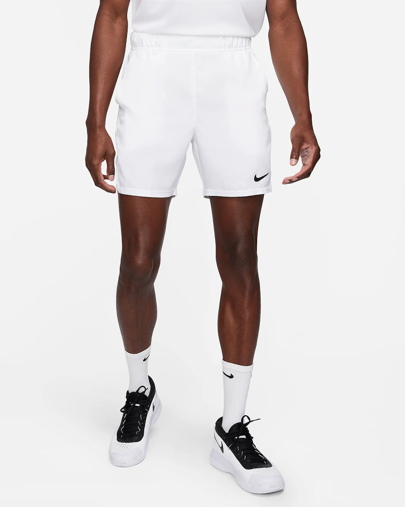 NIKE COURT DRI-FIT VICTORY 7" TENNIS SHORTS WHITE MAN