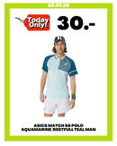 ASICS MATCH SS POLO AQUAMARINE/RESTFULL TEAL MAN