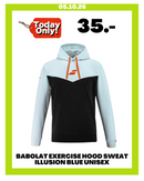 BABOLAT EXERCISE HOOD SWEAT ILLUSION BLUE UNISEX