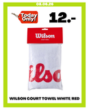 WILSON COURT TOWEL WHITE/RED