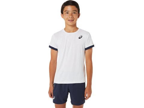 ASICS TENNIS SS TOP BRILLIANT WHITE/MIDNIGHT GOOD BOY