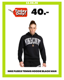 NIKE FLEECE TENNIS HOODIE BLACK MAN