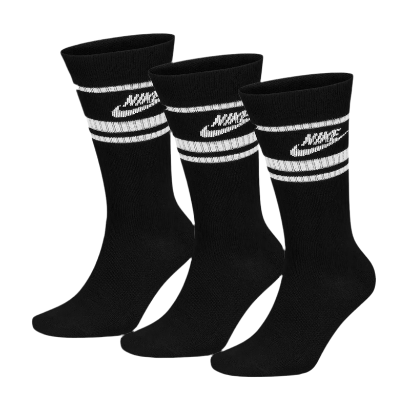 NIKE EVERYDAY ESSENTIAL SOCKS CREW BLACK (3X)