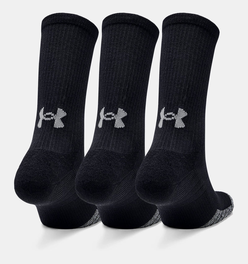 UNDER ARMOUR HEATGEAR® CREW SOCKS BLACK (3X)