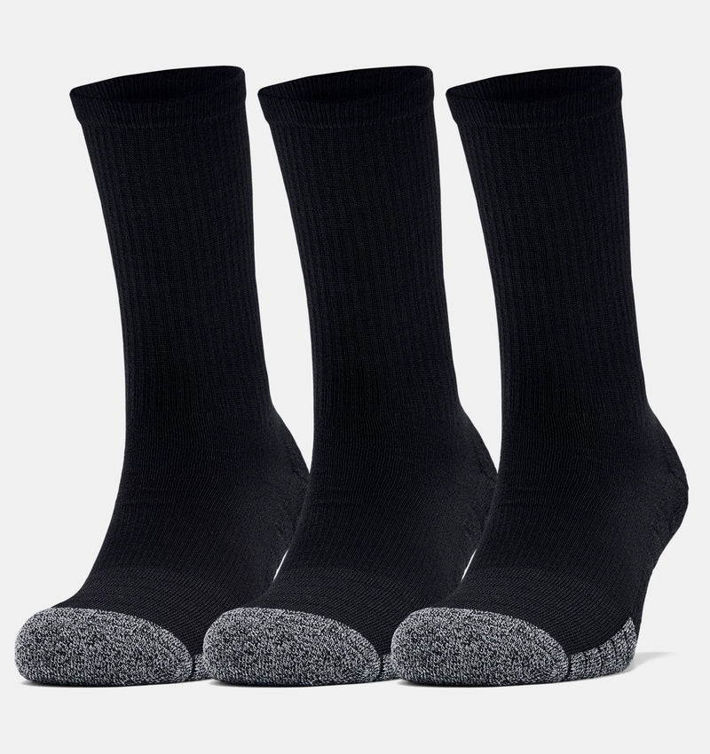 UNDER ARMOUR HEATGEAR® CREW SOCKS BLACK (3X)