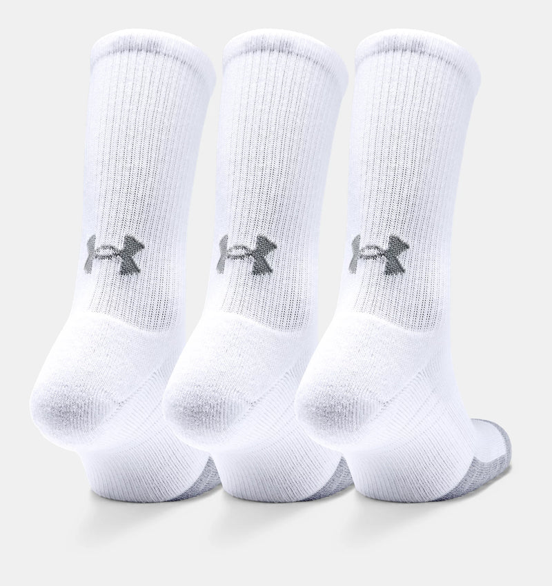 UNDER ARMOUR HEATGEAR® CREW SOCKS WHITE (3X)