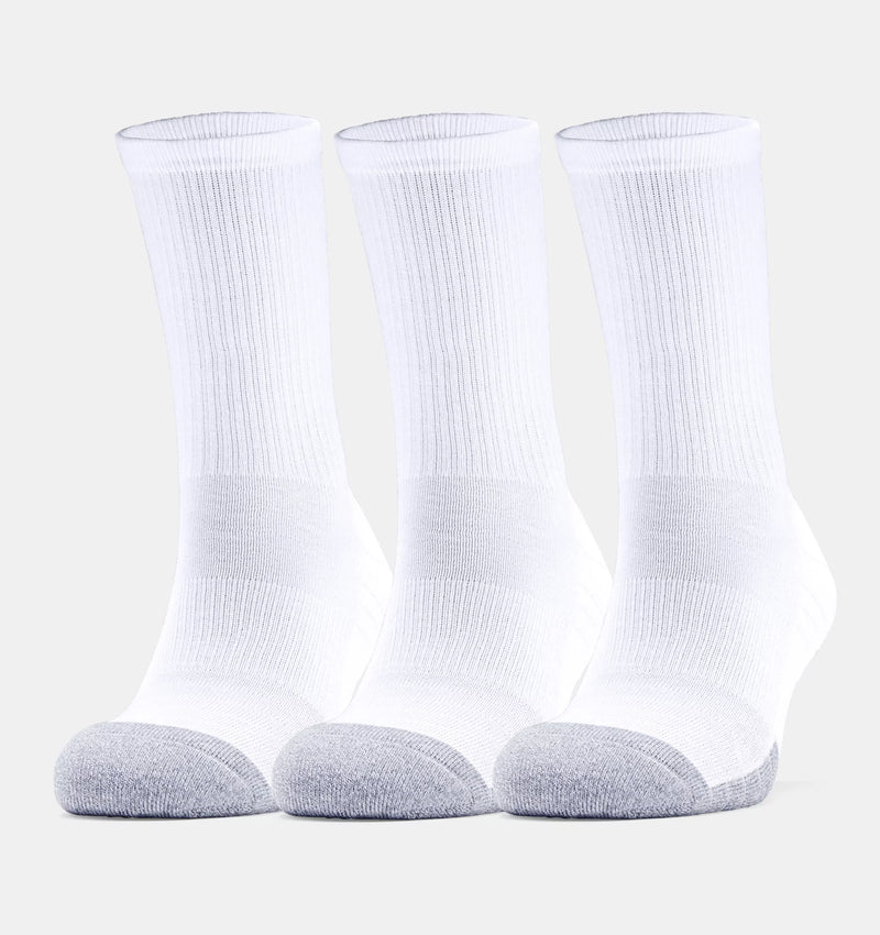 UNDER ARMOUR HEATGEAR® CREW SOCKS WHITE (3X)