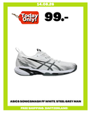 ASICS SONICSMASH FF WHITE/STEEL GREY MAN