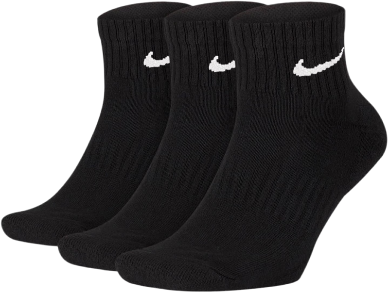 NIKE ANKLE SOCKS BLACK (3X)