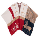 ADAMSBRO EQUI PONCHO KASCHMIR MARINE ROT