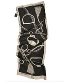 ADAMSBRO CASHMERE SCARF CHAIN BLACK