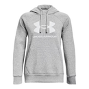 UNDER ARMOUR RIVAL FLEECE BIG LOGO HOODIE GREY WOMAN
