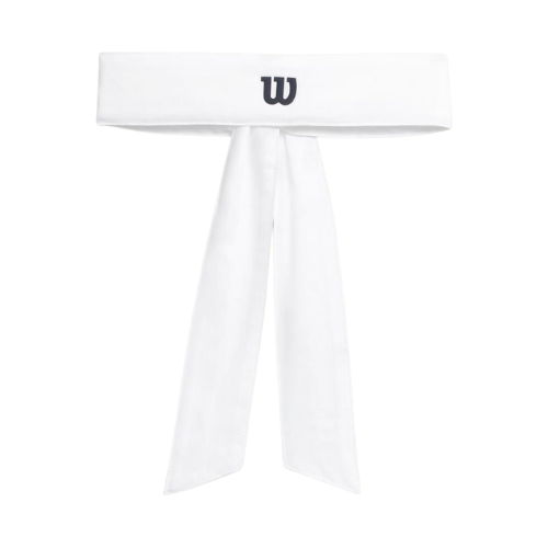 WILSON TIE HEADBAND WHITE