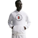 NIKE COURT HERITAGE DRI-FIT FRENCH TERRY TENNIS PULLOVER HOODIE WHITE MAN