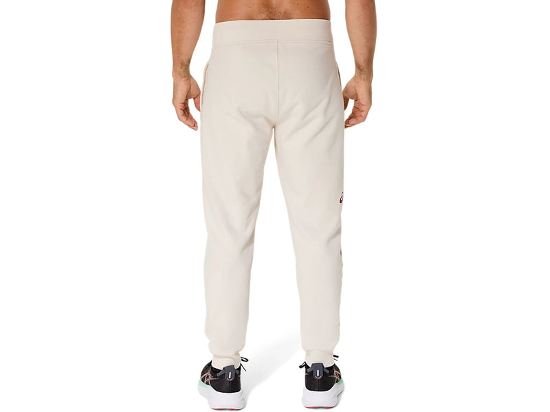 ASICS LOGO SWEAT PANT BIRCH/BURNT RED MAN