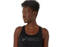 ASICS ESSENTIAL ASICS LOGO PADDED BRA BLACK WOMAN
