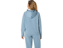 ASICS LOGO FLEECE PULLOVER HOODIE SABA BLAU DAMEN