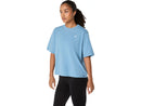 ASICS SPIRALSTICKEREI LOOSE T-SHIRT SABA BLAU DAMEN