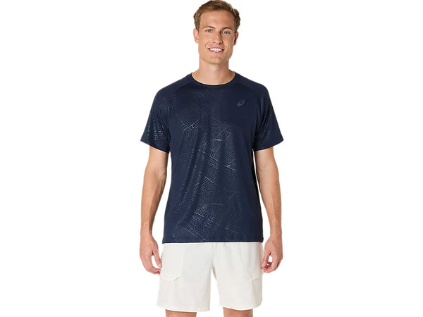 ASICS GAME ALL OVER PRINT SHORT SLEEVE TOP MIDNIGHT MAN