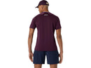 ASICS MATCH Jacquard-Kurzarmshirt Dunkle Aubergine Herren
