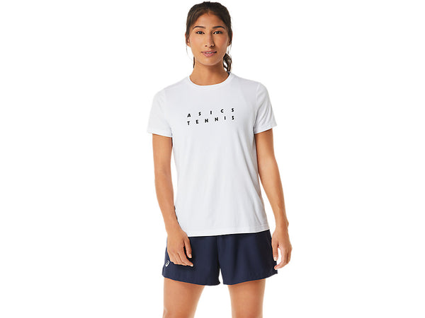 ASICS COURT GRAPHIC TEE BRILLIANT WHITE WOMAN