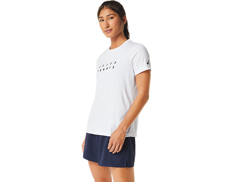 ASICS COURT GRAPHIC TEE BRILLIANT WHITE WOMAN