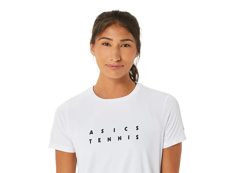 ASICS COURT GRAPHIC TEE BRILLIANT WHITE WOMAN