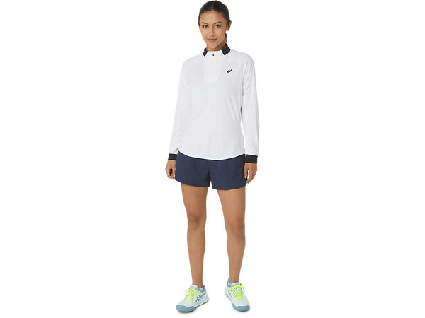 ASICS COURT LS ZIP TOP BRILLIANT WHITE WOMAN