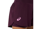 ASICS MATCH LASER CUT SHORT DARK AUBERGINE WOMAN