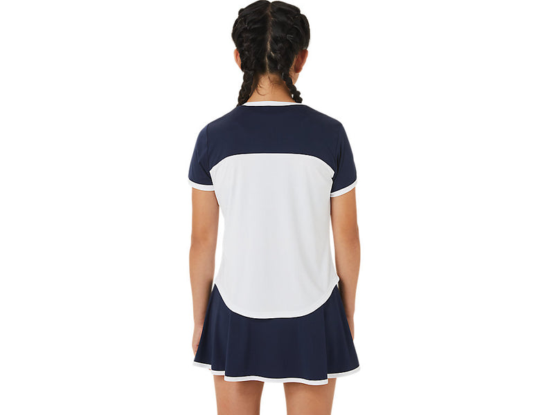 ASICS TENNIS SS TOP BRILLIANT WHITE/MIDNIGHT GOOD GIRL