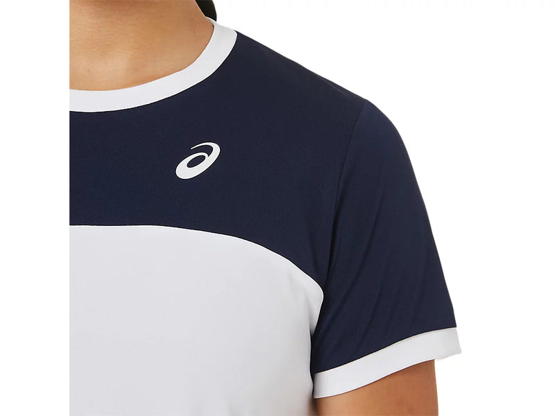 ASICS TENNIS SS TOP BRILLIANT WHITE/MIDNIGHT GOOD GIRL