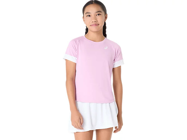 ASICS TENNIS SS TOP LIGHT UBE/WHITE GIRL