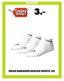 HEAD SNEAKER SOCKS WHITE (3X)