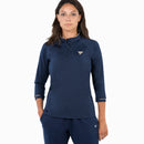 TECNIFIBRE 3/4 SLEEVE THERMO ZIP TECHNICAL SWEATSHIRT NAVY WOMAN