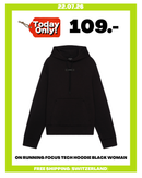 ON RUNNING FOCUS TECH HOODIE BLACK WOMAN