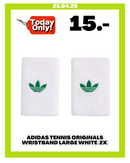 ADIDAS TENNIS ORIGINALS WRISTBAND LARGE WHITE (2X)