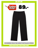 ON RUNNING FOCUS TECH SWEATPANTS BLACK WOMAN