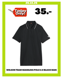 WILSON TEAM SEAMLESS POLO 2.0 BLACK MAN