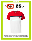 FILA T-SHIRT STEVE WHITE/RED BOY