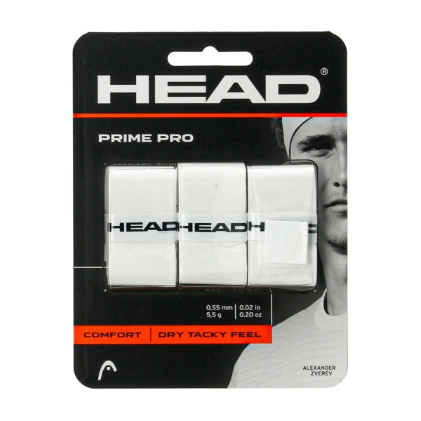 HEAD PRIME PRO OVERGRIP WHITE (3X)