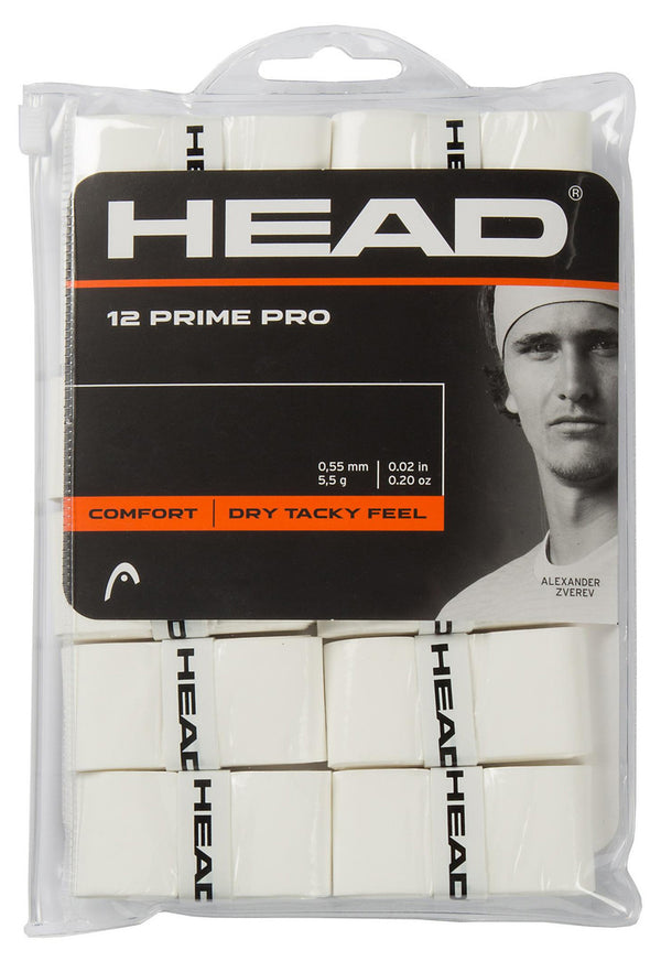 HEAD PRIME PRO OVERGRIP WHITE (12X)