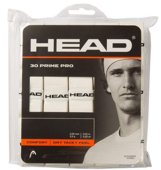 HEAD PRIME PRO OVERGRIP WHITE (30X)