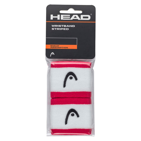 HEAD WRISTBAND STRIPED MAGENTA/WHITE (2X)