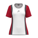 HEAD CLUB 25 TECH T-SHIRT ROT/WEIß MÄDCHEN