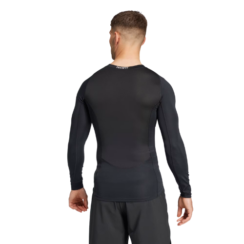 ADIDAS TECHFIT COMPRESSION TRAINING LONG SLEEVE TEE BLACK MAN