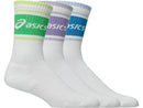 ASICS AEG LOGO CREW SOCK ILLUMINATE GRÜN/AEGEAN BLAU/BLUEBELL (3X)