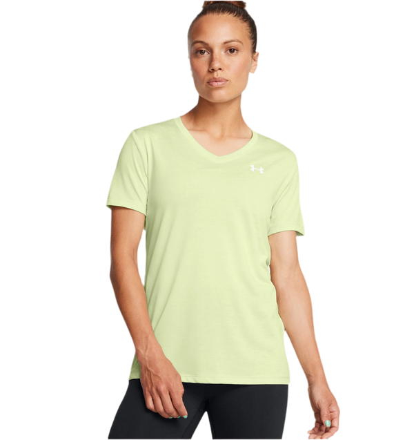 UNDER ARMOUR TECH™ TWIST V-NECK SHORT SLEEVE RETRO GREEN WOMAN