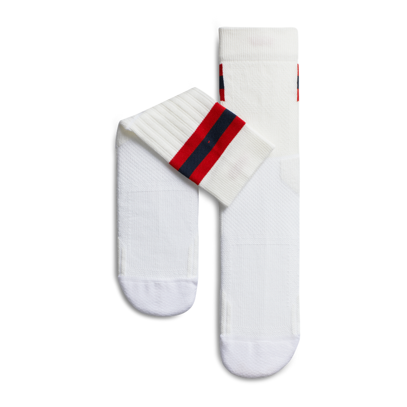 ON TENNIS SOCK WHITE/RED WOMAN